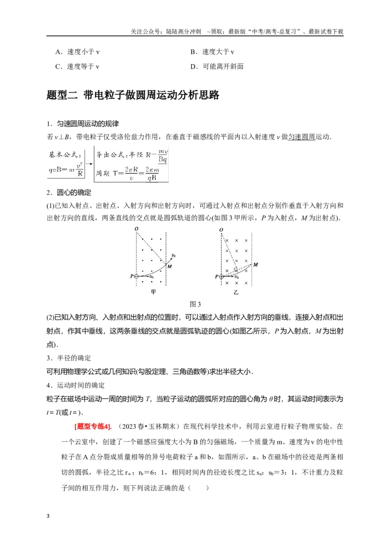 《专题20磁场对运动电荷的作用（原卷版）_04-物理-高考总复习_专项复习_2024年_2024高考物理热点知识清单题型讲练高考复习全国通用_资料》第3页预览