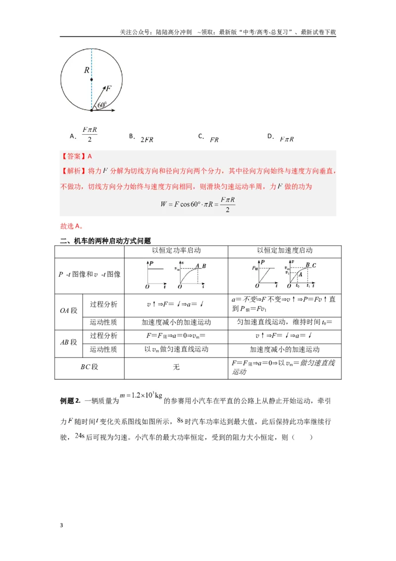 《专题6.功和能-高中物理二级结论“点对点”专练（解析版）_04-物理-高考总复习_专项复习_2024年_2024年高三物理二级结论点对点专题练习题必刷题_资料》第3页预览