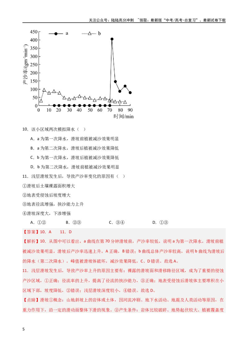 《考点巩固卷04地球上的水（解析版）_07-地理-高考总复习_一轮复习_2024年_2024年高考地理一轮复习考点通关卷（新高考）_考点巩固卷》第5页预览