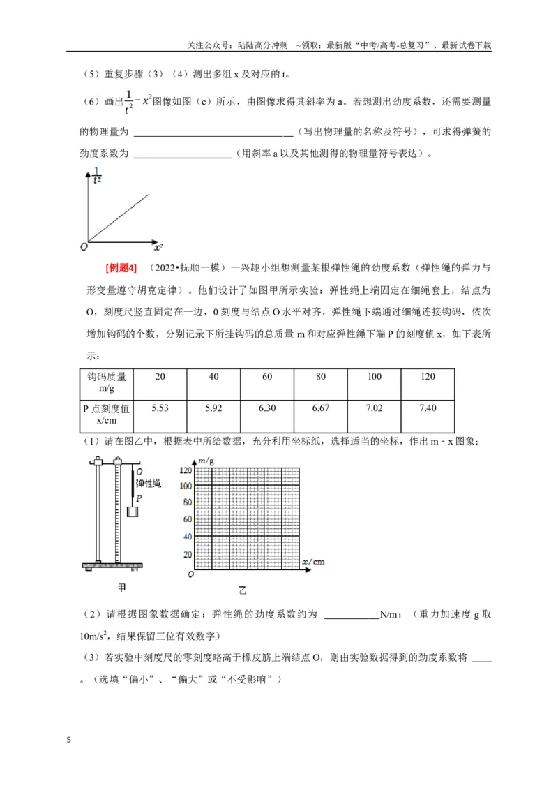 《专题35力学及其他实验（原卷版）_04-物理-高考总复习_专项复习_2024年_2024高考物理三轮冲刺复习热点知识讲练题型归纳练_资料》第5页预览