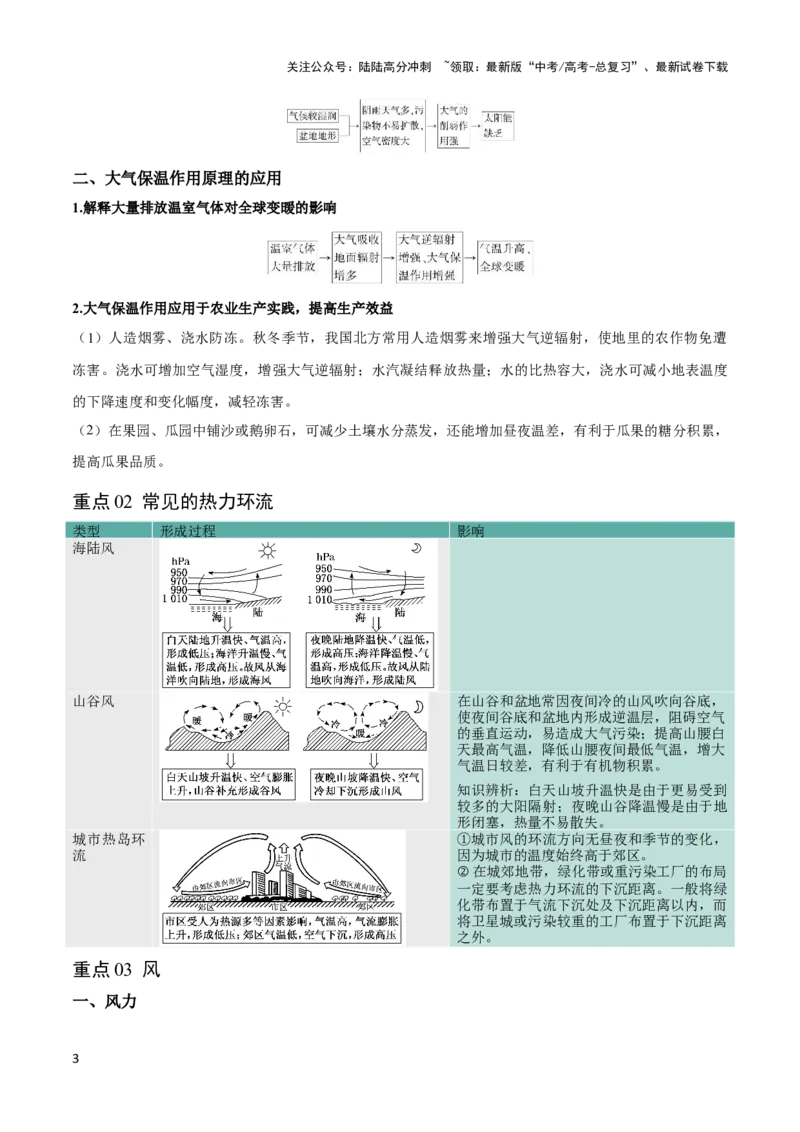 《重难点03地球上的大气-（新高考专用）（教师版）_07-地理-高考总复习_专项复习_2024年_2024年高考地理热点·重点·难点专练（新高考专用）》第3页预览