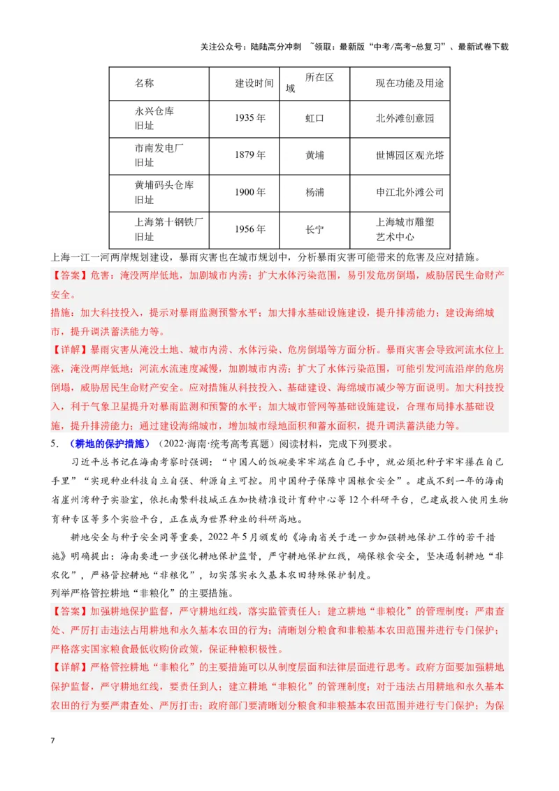 《题型04问题措施类（20个命题角度）（答题模版）（解析版）_07-地理-高考总复习_专项复习_2024年_2024年高考地理答题技巧与模板构建》第7页预览