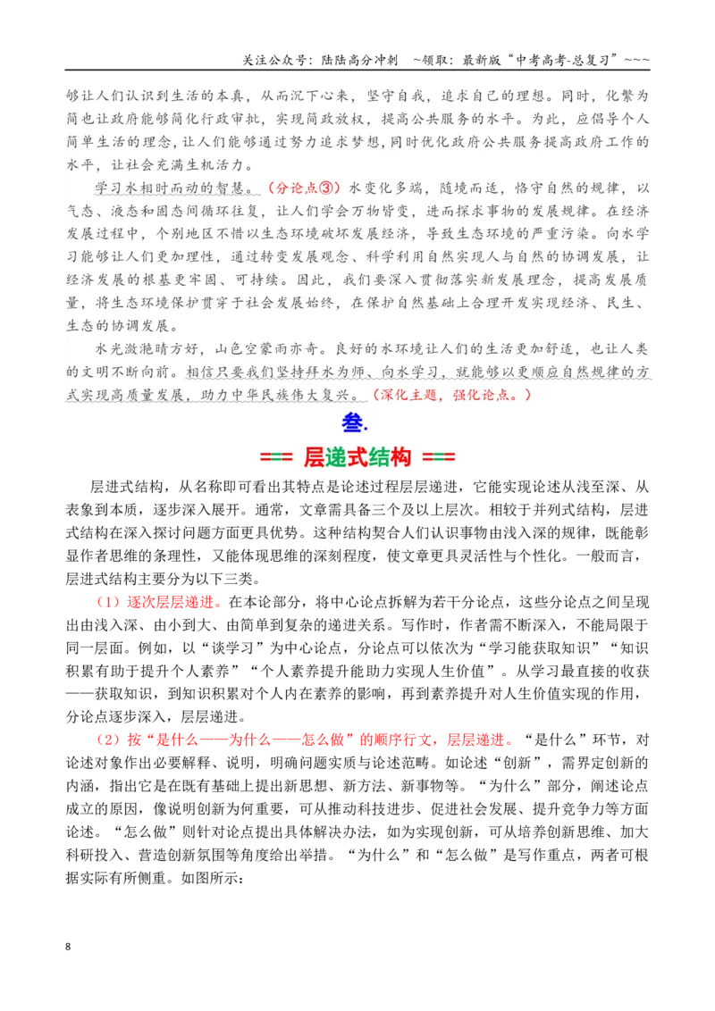 《专题7.1作文必备：议论文的5种常见结构模式（起承转合+并列式+递进式+对比式+引议联结）_专项复习_2026年-语文专项复习_2026年高考语文议论文写作秘籍-G391_资料》第8页预览