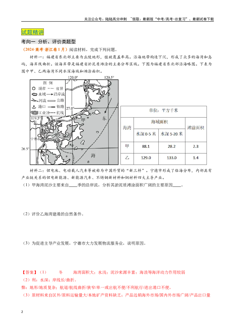《题型03评价影响意义类题型-（新高考通用）（解析版）_07-地理-高考总复习_专项复习_2024年_2024高考地理真题题源解密（新高考通用）》第2页预览