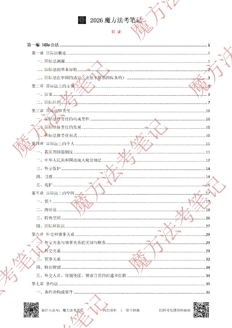 《标清有水印版2026魔方法考：三国法笔记2026.5.29_2026法考客观_其他_26年魔方10科法考笔记》第6页预览