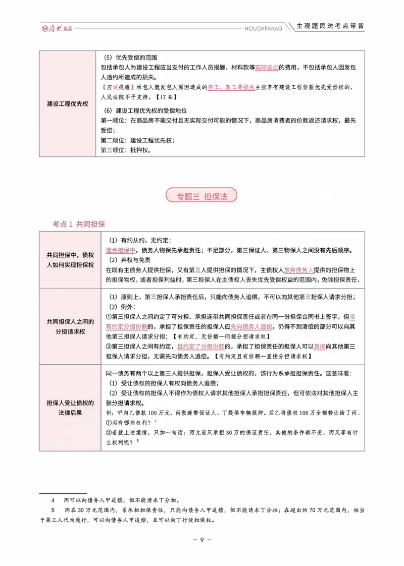 《01.民法考点带背讲义(1)_2026法考主观_HD_072026HD主观案例模考阶段_00讲义》第9页预览