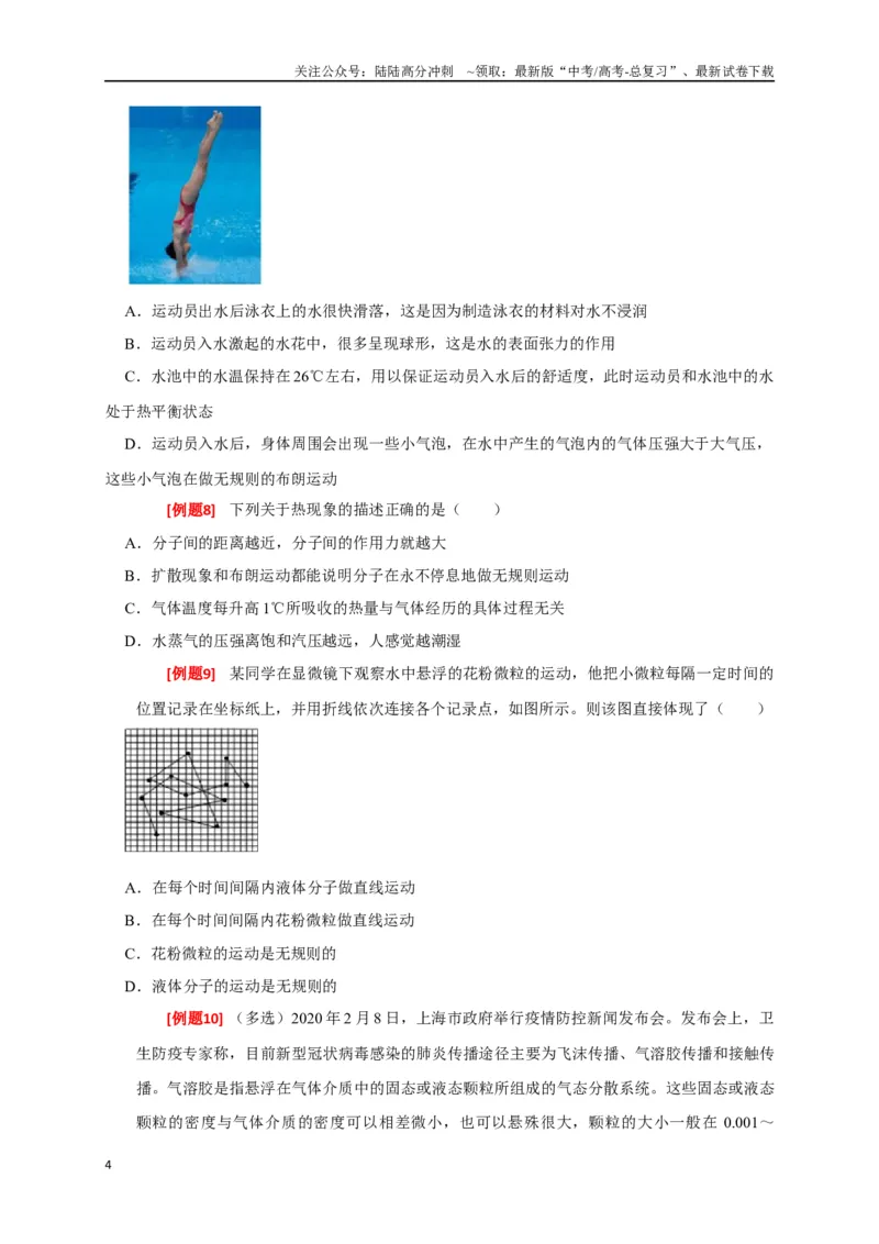 《专题29分子动理论（原卷版）_04-物理-高考总复习_专项复习_2024年_2024高考物理三轮冲刺复习热点知识讲练题型归纳练_资料》第4页预览
