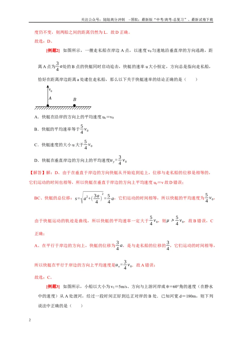 《专题4曲线运动（解析版）_04-物理-高考总复习_专项复习_2024年_2024高考物理复习二级结论题型详解全面复习知识点_资料》第2页预览