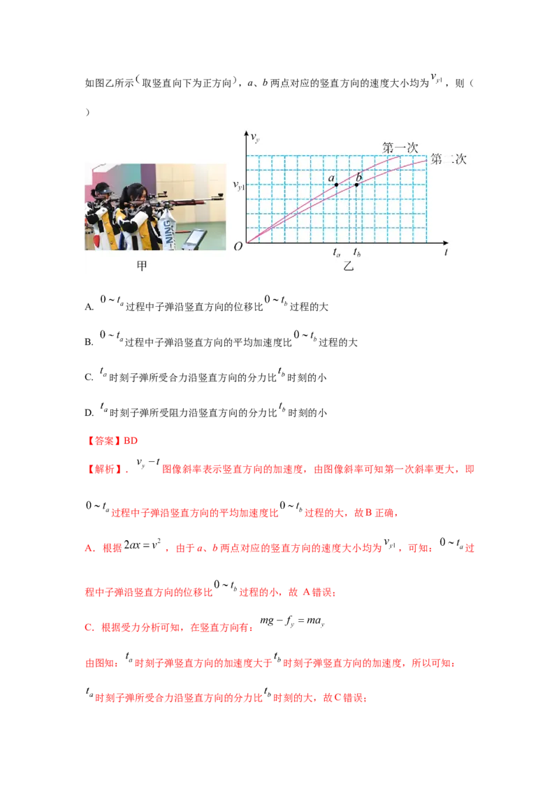 《专题3抛体运动模型讲义-高考物理一轮复习力学压轴题模型解读与针对性训练_04-物理-高考总复习_一轮复习_2026年-物理高考一轮复习_22026届高考物理一轮复习模型解读与针对性训练》第6页预览