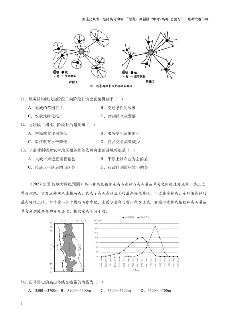《高考复习收关卷（一）（新高考通用）（原卷版）_07-地理-高考总复习_专项复习_2024年_2024高考地理专题复习考点验收试卷真题模拟题练习_资料》第3页预览