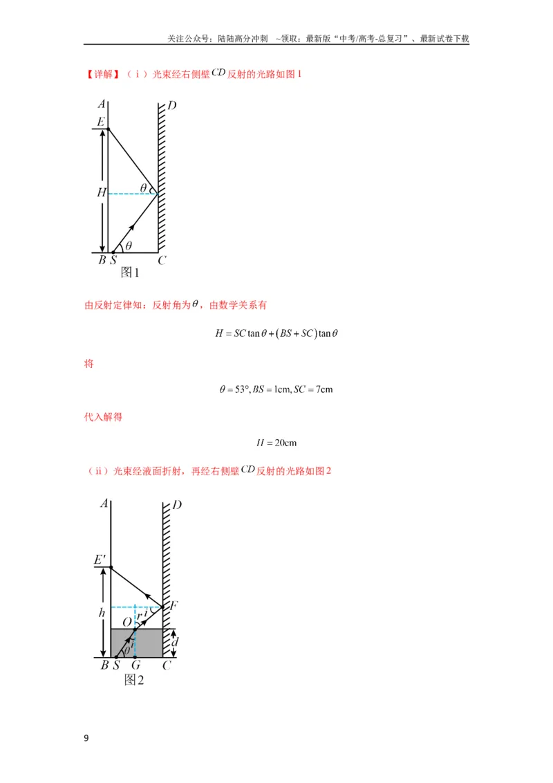 《专题31光学（解析版）_04-物理-高考总复习_一轮复习_2024年_2024年高考物理一轮复习热点题型归类训练重点提升_2024版》第9页预览