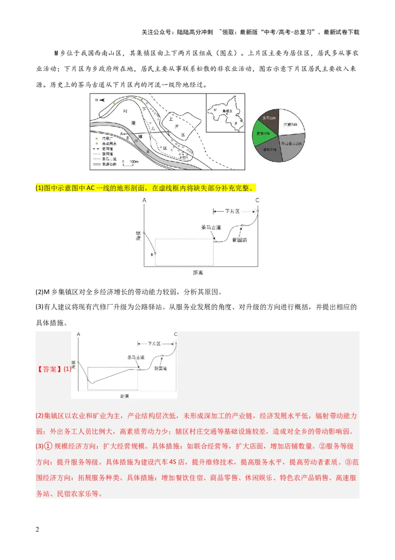 《题型08绘图实践类（解析版）_07-地理-高考总复习_三轮冲刺_大题精做冲刺2025年高考地理大题突破+限时集训（新高考通用）》第2页预览