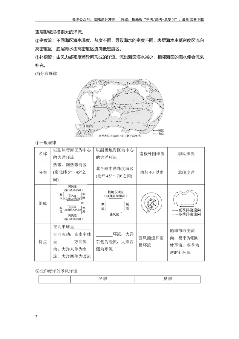 《第四章　课时24　海水的运动_07-地理-高考总复习_一轮复习_2025年_2025年大一轮复习讲义地理人教版_地理_大一轮复习讲义学生专用_2025大一轮复习讲义_第一部分　自然地理》第2页预览