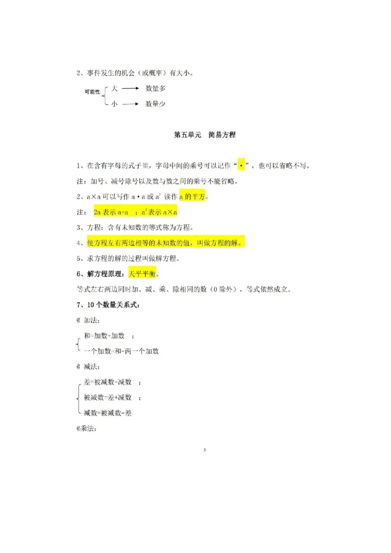 《五年级上册数学必背公式_小学1-6年级全科全套_1-6年级全科上册_五年级_五年级上数学_A五年级数学（通用版）》第5页预览
