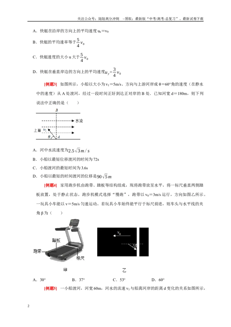 《专题4曲线运动（原卷版）_04-物理-高考总复习_专项复习_2024年_2024高考物理复习二级结论题型详解全面复习知识点_资料》第2页预览