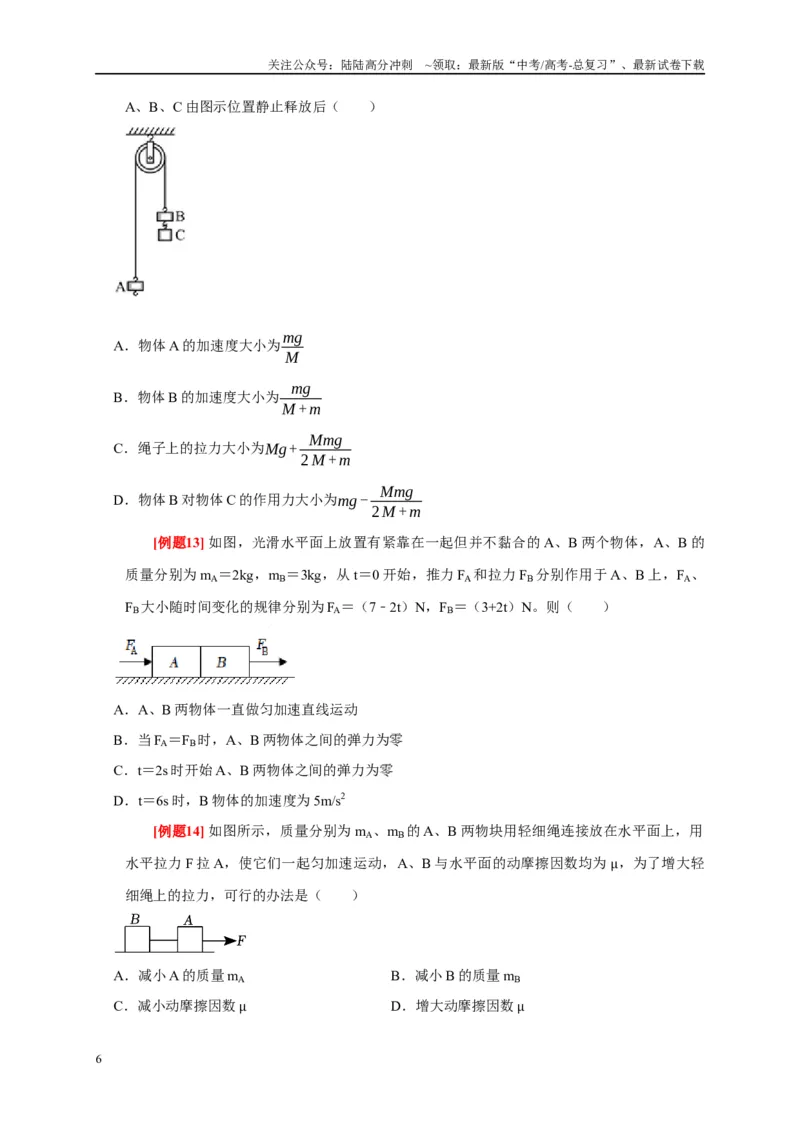 《专题3牛顿运动定律（原卷版）_04-物理-高考总复习_专项复习_2024年_2024高考物理复习二级结论题型详解全面复习知识点_资料》第6页预览