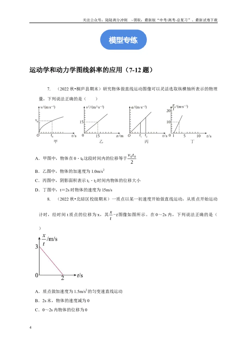 《专题29图像法（斜率）的应用（学生版）_04-物理-高考总复习_专项复习_2025年_2025年高中高考物理模型与方法_资料_1高三物理常见模型与方法强化练》第4页预览