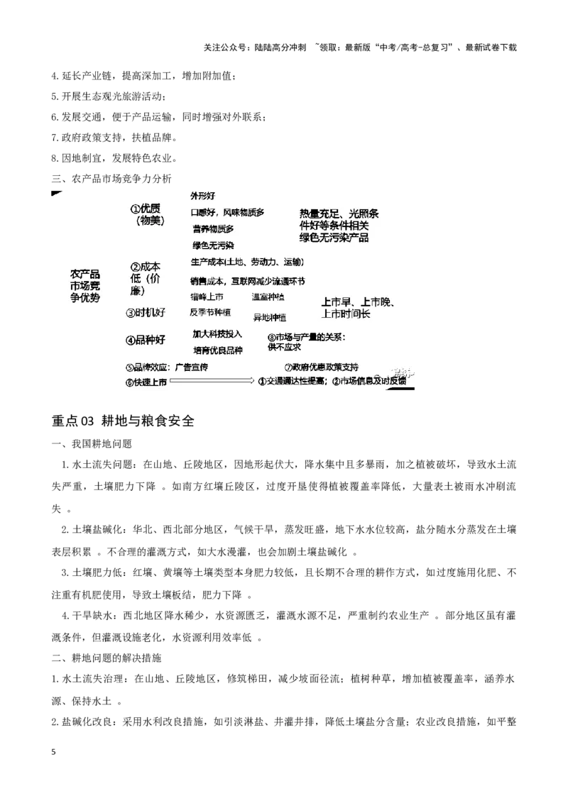 《重难点12农业活动与粮食安全（学生版）_07-地理-高考总复习_专项复习_2025年_2025年高考地理重难点讲义专练（西北四省专用）》第5页预览
