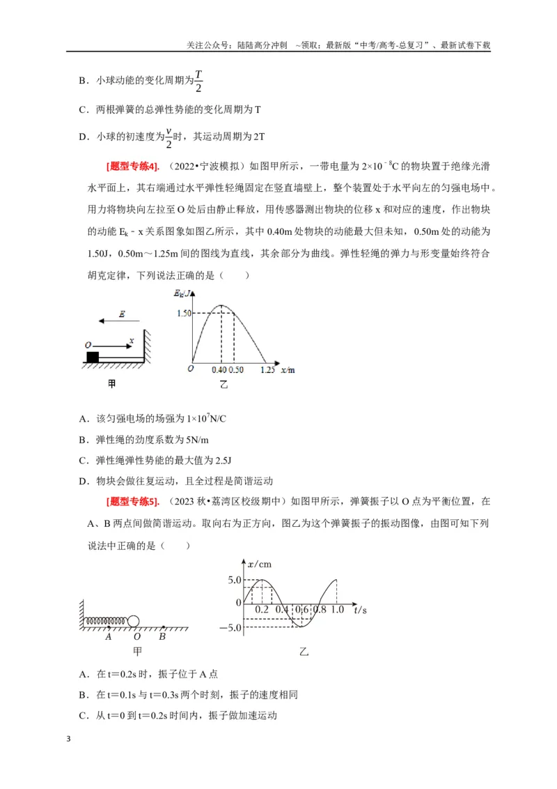 《专题31机械振动（原卷版）_04-物理-高考总复习_专项复习_2024年_2024高考物理热点知识清单题型讲练高考复习全国通用_资料》第3页预览