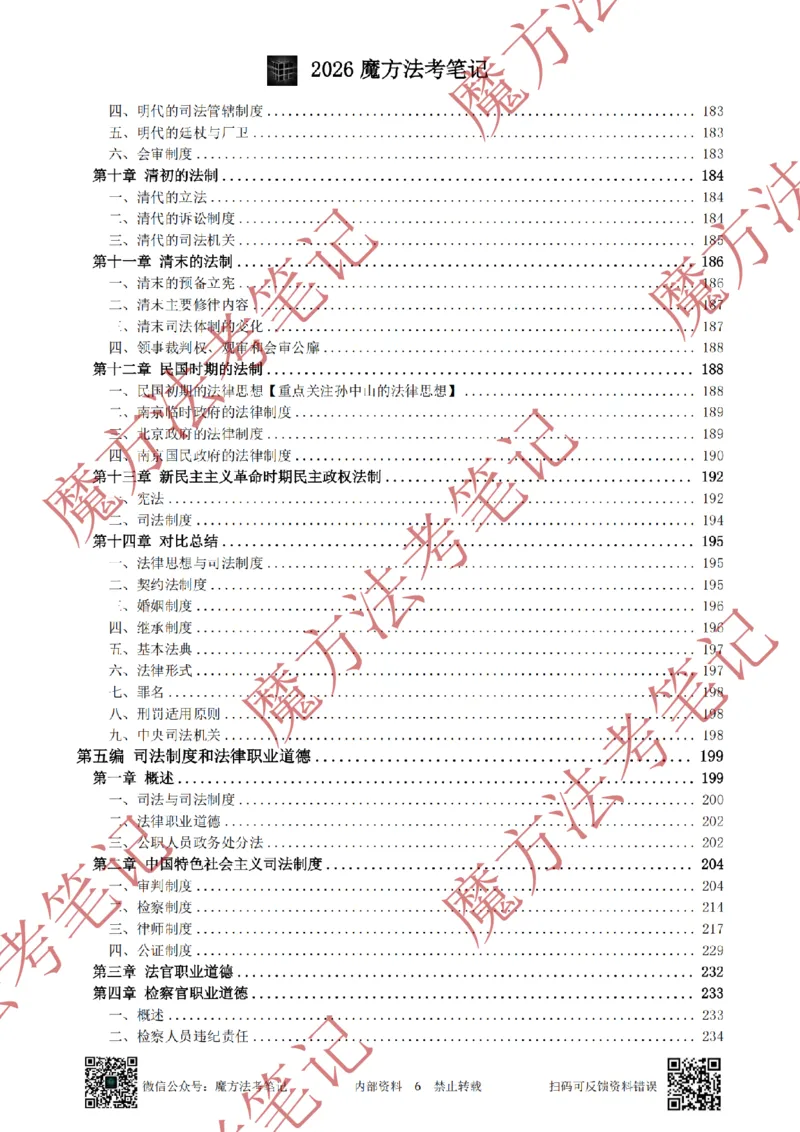 《标清有水印版2026魔方法考：理论法主客一体笔记_2026法考客观_其他_26年魔方10科法考笔记》第9页预览