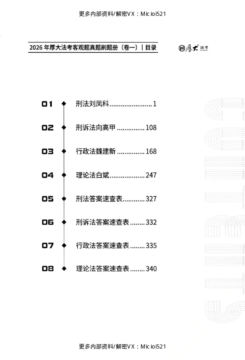 《客观真题刷题册-卷一_2026法考客观_厚-D_26年HD客观真题刷题册》第4页预览