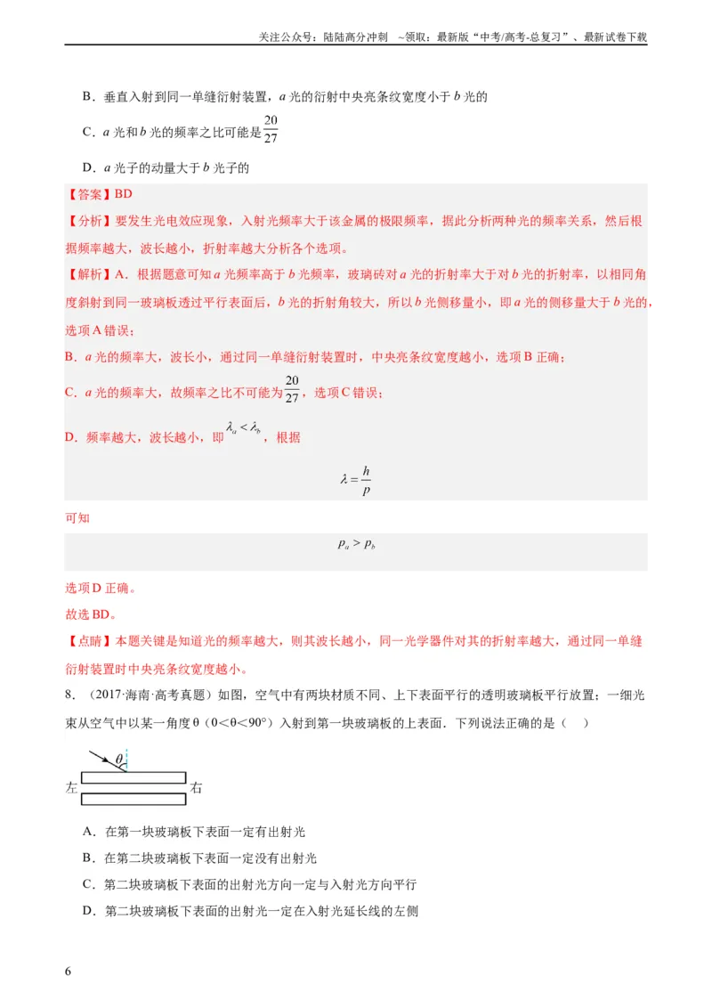 《专题62几何光学（一）（教师版）（全国通用）_04-物理-高考总复习_专项复习_2024年_十年（2014-2023）高考物理真题分项汇编（全国通用）》第6页预览
