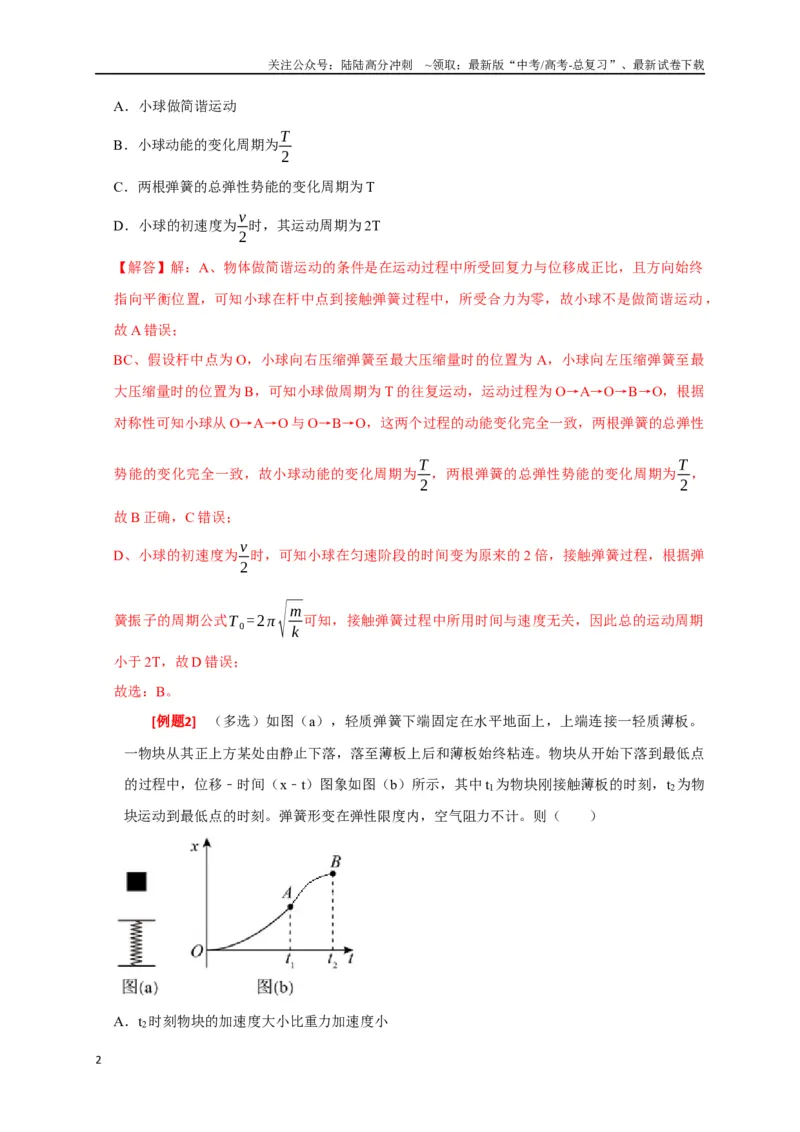 《专题31机械振动（解析版）_04-物理-高考总复习_专项复习_2024年_2024高考物理三轮冲刺复习热点知识讲练题型归纳练_资料》第2页预览
