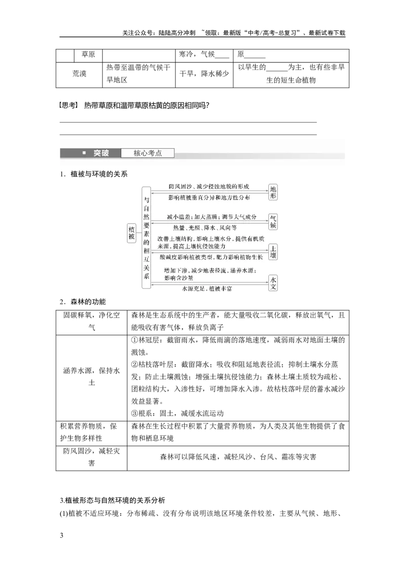 《第六章　第1讲　课时34　植被_07-地理-高考总复习_一轮复习_2025年_2025年大一轮复习讲义地理人教版_地理_大一轮复习讲义学生专用_2025大一轮复习讲义_第一部分　自然地理》第3页预览