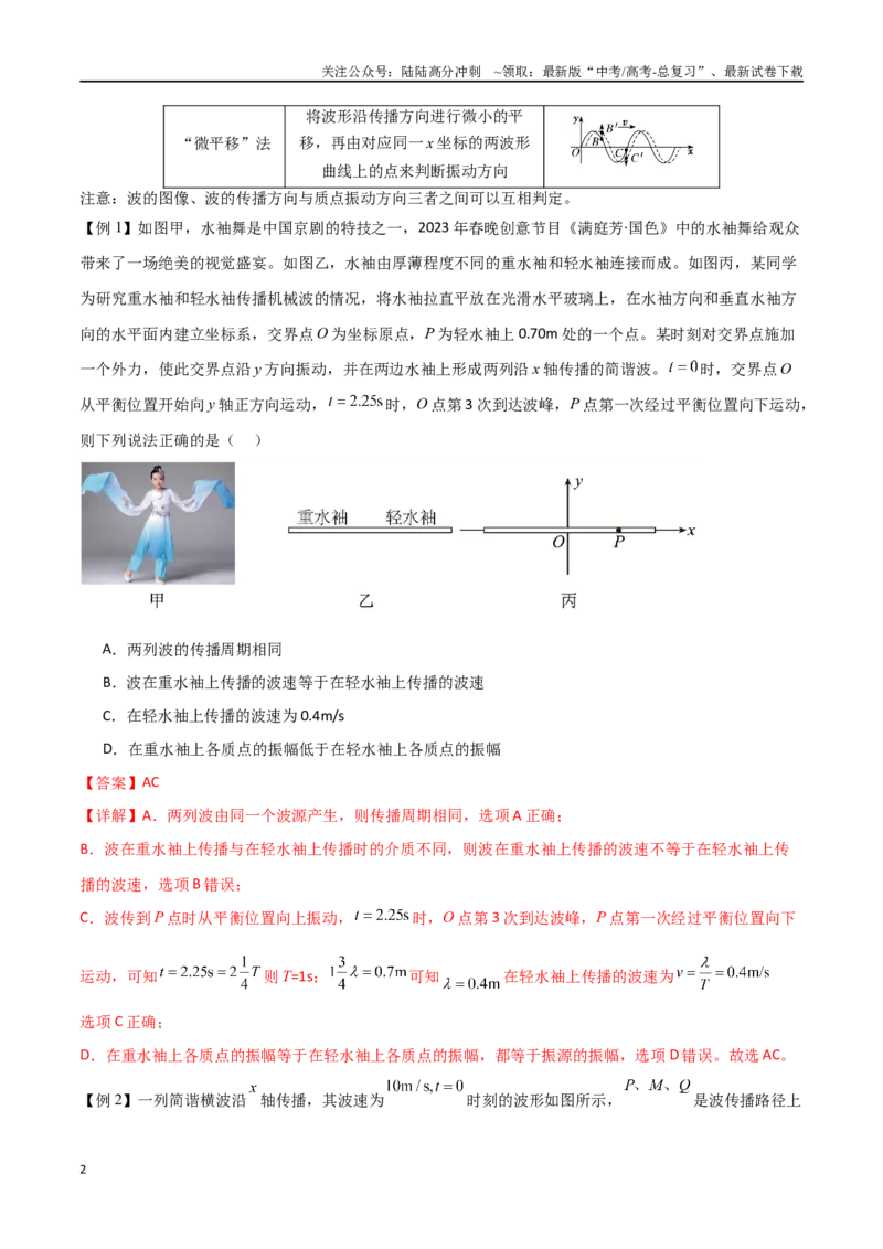《专题42机械波（解析版）_04-物理-高考总复习_一轮复习_2024年_2024年高考物理一轮大单元综合复习导学练讲义练习_第七部分：机械振动和机械波(3)份》第2页预览