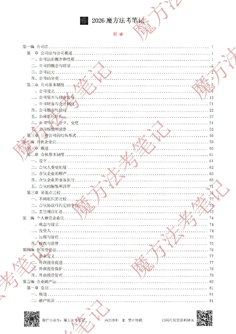 《标清有水印版2026魔方法考：商法主客一体笔记2026.5.29_2026法考客观_其他_26年魔方10科法考笔记》第5页预览