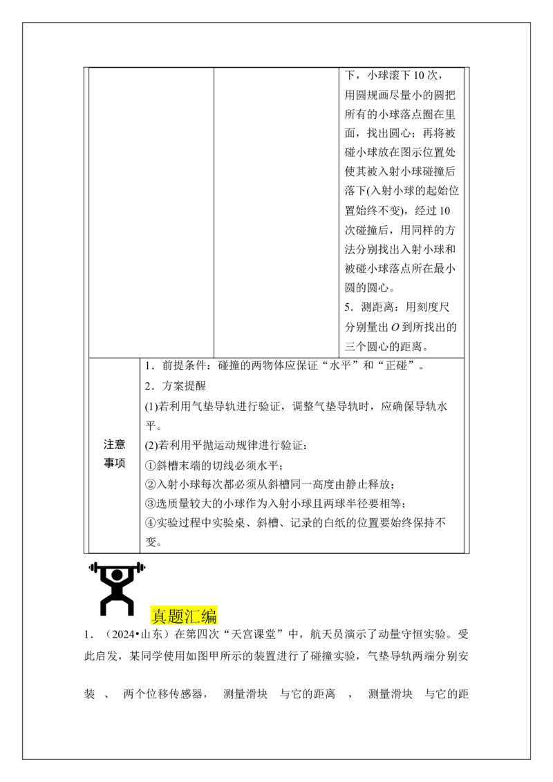 《专题31实验：验证动量守恒定律(教师版)_04-物理-高考总复习_一轮复习_2026年-物理高考一轮复习_42026届高考物理一轮复习专题讲义》第2页预览