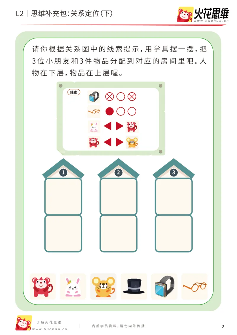 《第22专题_关系游戏_关系定位（下）_基础巩固包_202005251041031_（G1450)火花思维幼小衔接及L1-L5_L2完结_L2完结AI41-88_补充资料练习册_22关系游戏》第2页预览