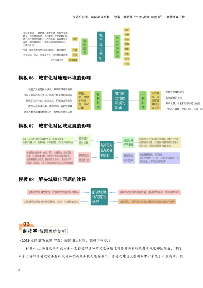 《题型05人口和城市（答题模版）（原卷版）_07-地理-高考总复习_专项复习_2024年_2024年高考地理答题技巧与模板构建》第3页预览