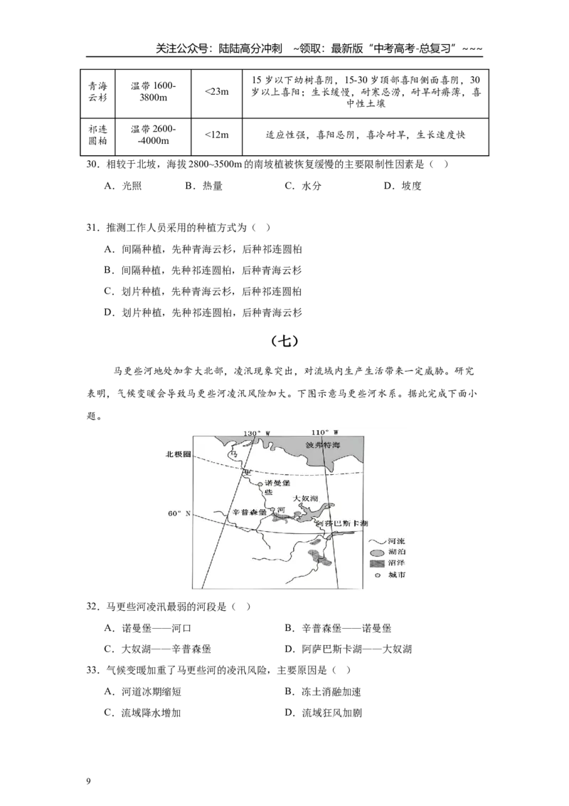 《高考地理一轮复习天天练2_07-地理-高考总复习_一轮复习_2026年-地理高考一轮复习_92026年地理高考一轮复习天天练（核心考点聚焦）》第9页预览