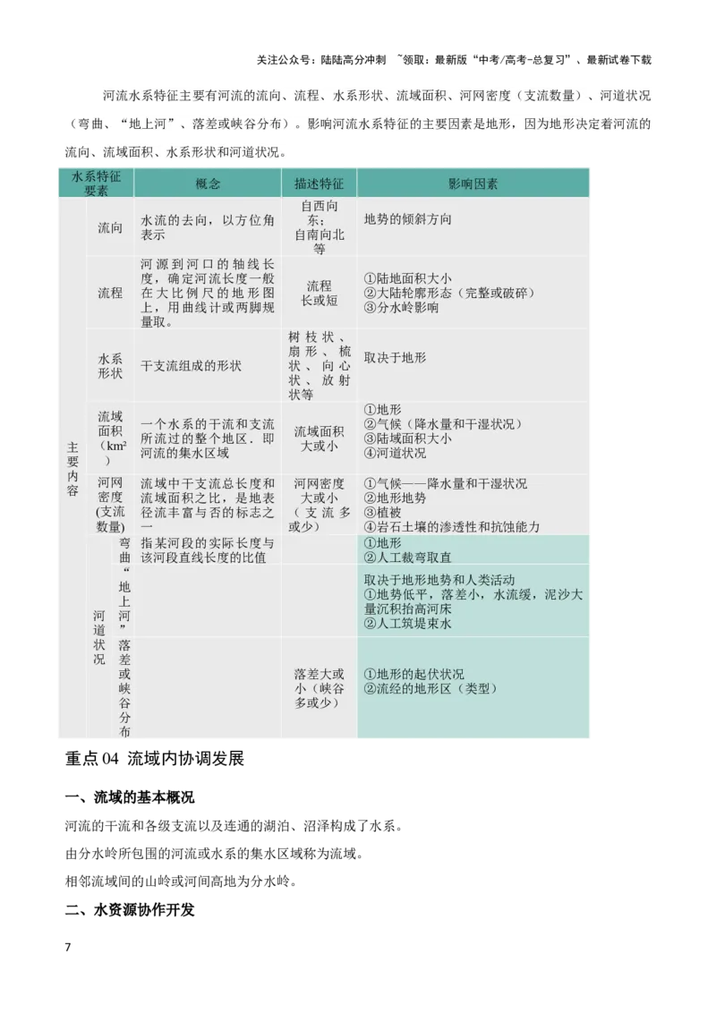 《重难点04陆地水体-（新高考专用）（教师版）_07-地理-高考总复习_专项复习_2024年_2024年高考地理热点·重点·难点专练（新高考专用）》第7页预览