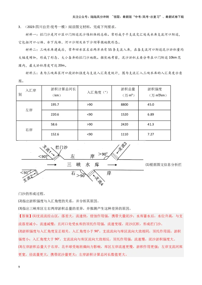 《题型03地表形态的变化（答题模版）（解析版）_07-地理-高考总复习_专项复习_2024年_2024年高考地理答题技巧与模板构建》第9页预览