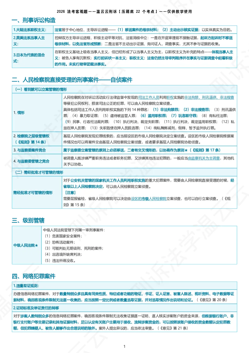 《温云云刑诉压箱底22个考点9.9晚9点必看直播_2026法考客观_名师私塾_2026刑诉温云云主客一体班》第1页预览