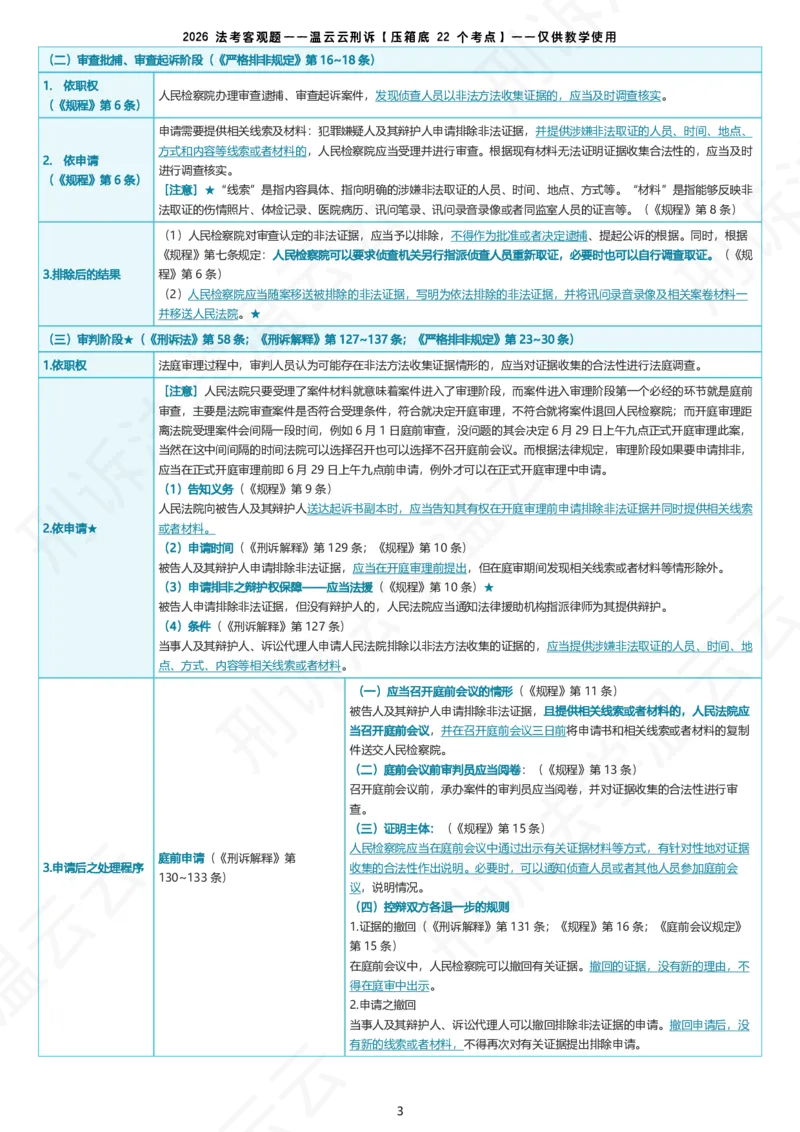《温云云刑诉压箱底22个考点9.9晚9点必看直播_2026法考客观_名师私塾_2026刑诉温云云主客一体班》第3页预览