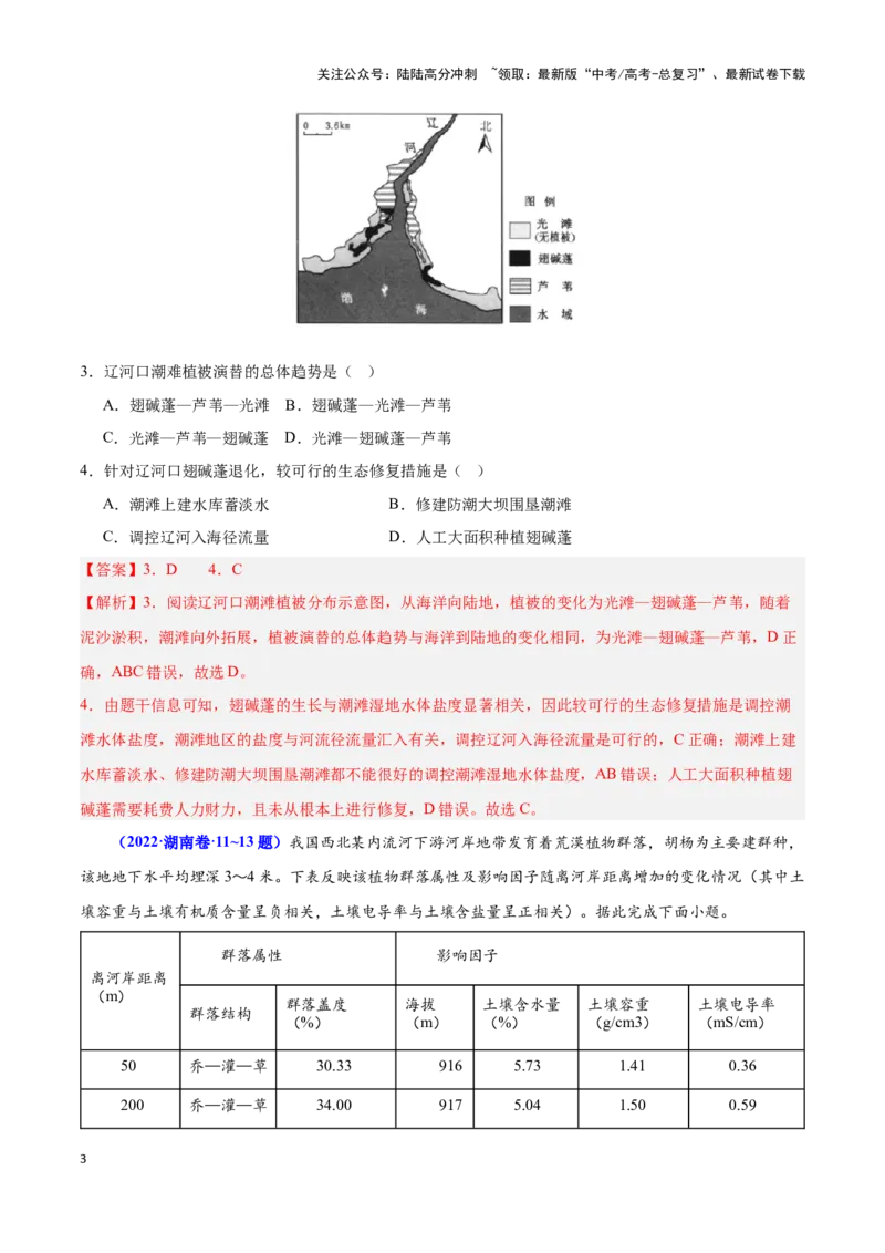 《问题2植被的演化（热点题型狂练）（教师版）_07-地理-高考总复习_专项复习_2025年_2025年高考地理复习热点题型直击_资料》第3页预览
