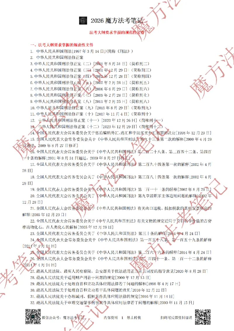 《标清有水印版2026魔方法考：刑法主客一体笔记（标清有水印版）_2026法考客观_其他_26年魔方10科法考笔记》第4页预览
