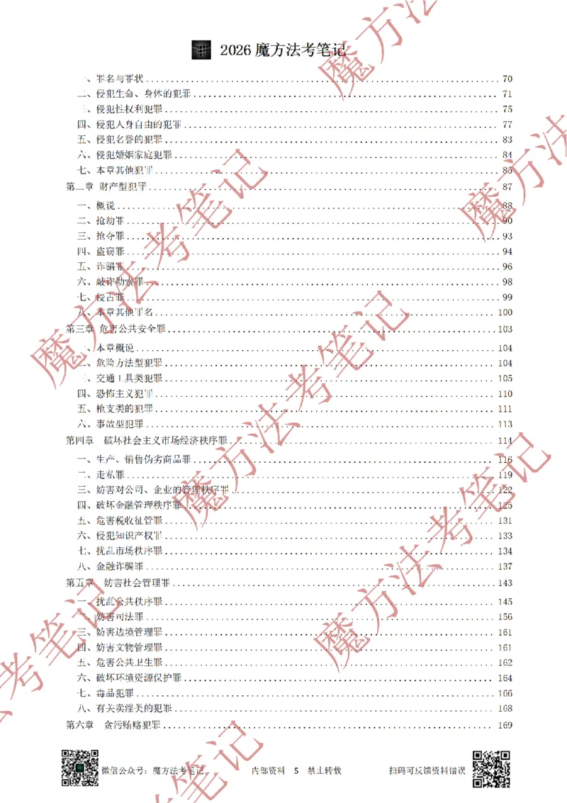 《标清有水印版2026魔方法考：刑法主客一体笔记（标清有水印版）_2026法考客观_其他_26年魔方10科法考笔记》第8页预览