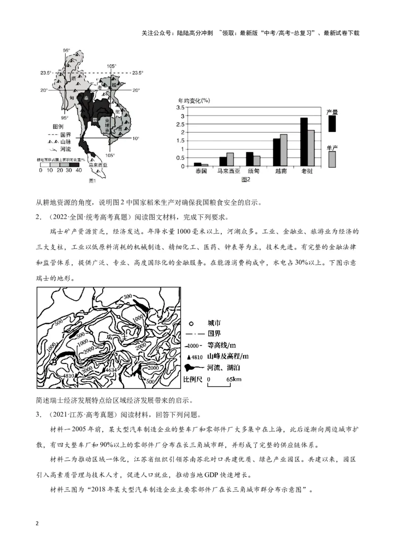 《题型06启示类（答题模版）（原卷版）_07-地理-高考总复习_专项复习_2024年_2024年高考地理答题技巧与模板构建》第2页预览