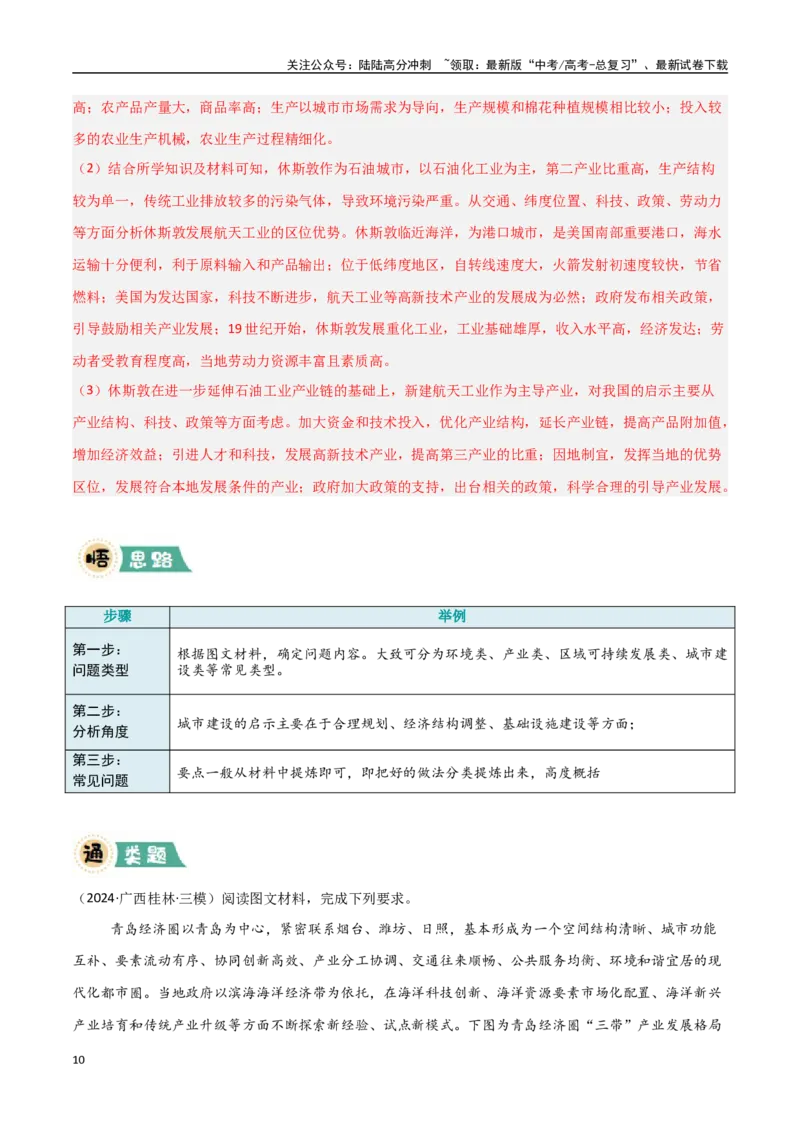 《题型09启示类（教师版）_07-地理-高考总复习_专项复习_2025年_2025年高考地理大题突破+限时集训（新高考通用）》第10页预览