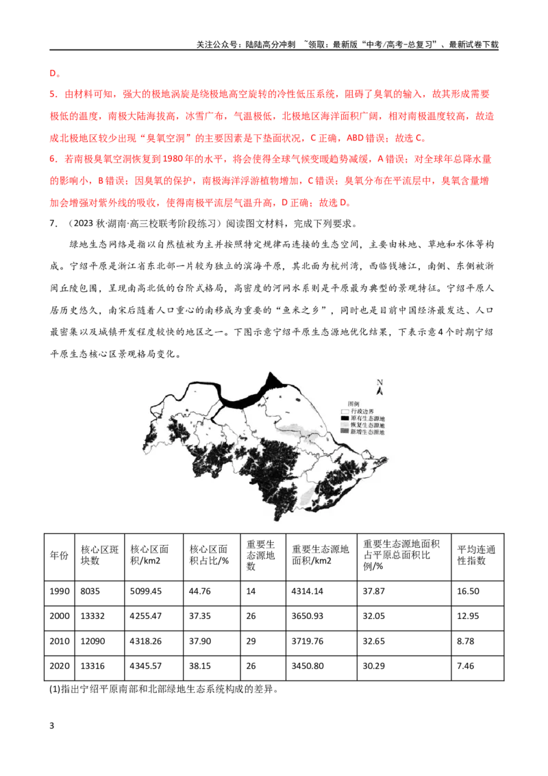 《考点巩固卷13人类与地理环境的协调发展（解析版）_07-地理-高考总复习_一轮复习_2024年_2024年高考地理一轮复习考点通关卷（新高考）_考点巩固卷》第3页预览