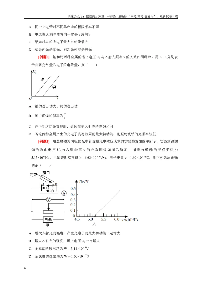 《专题28近代物理（原卷版）_04-物理-高考总复习_专项复习_2024年_2024高考物理三轮冲刺复习热点知识讲练题型归纳练_资料》第6页预览