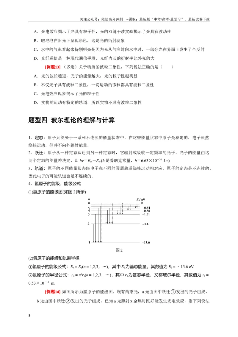 《专题28近代物理（原卷版）_04-物理-高考总复习_专项复习_2024年_2024高考物理三轮冲刺复习热点知识讲练题型归纳练_资料》第8页预览