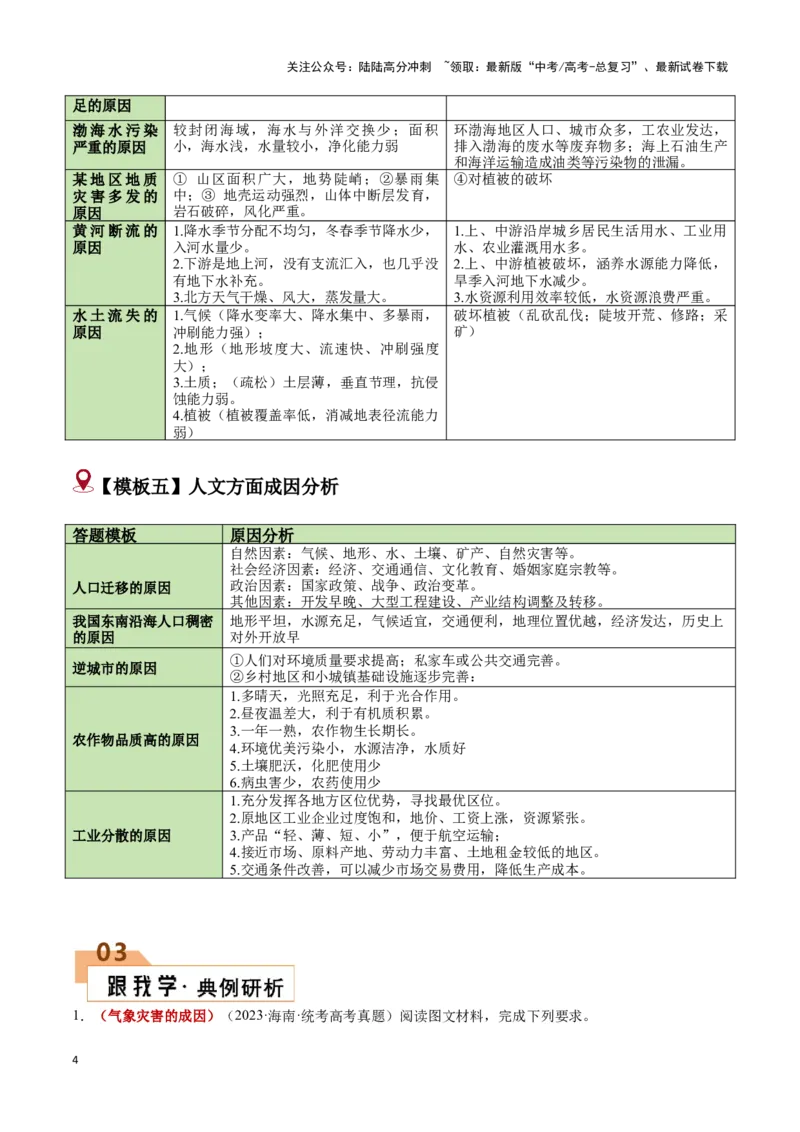 《题型02成因分析类题型（答题模版）（解析版）_07-地理-高考总复习_专项复习_2024年_2024年高考地理答题技巧与模板构建》第4页预览
