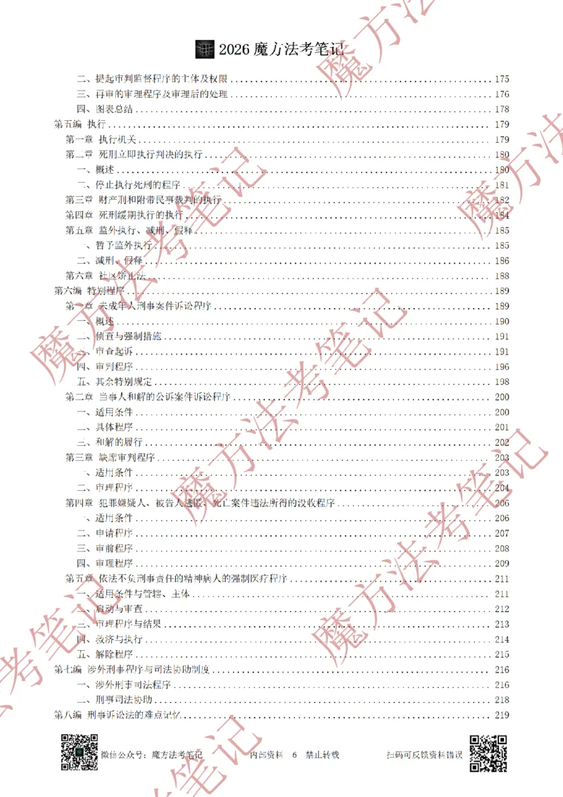 《标清有水印版2026魔方法考：刑诉主客一体笔记（标清有水印版）_2026法考客观_其他_26年魔方10科法考笔记》第9页预览