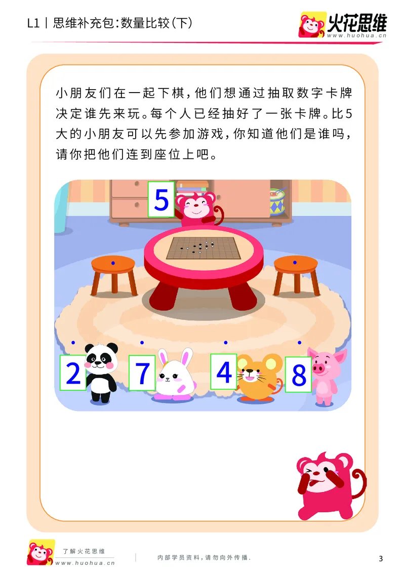 《第9专题_生活中的比较_数量比较（下）_提高挑战包_201911041022111_（G1450)火花思维幼小衔接及L1-L5_L1完结_火花L1课后习题包》第3页预览