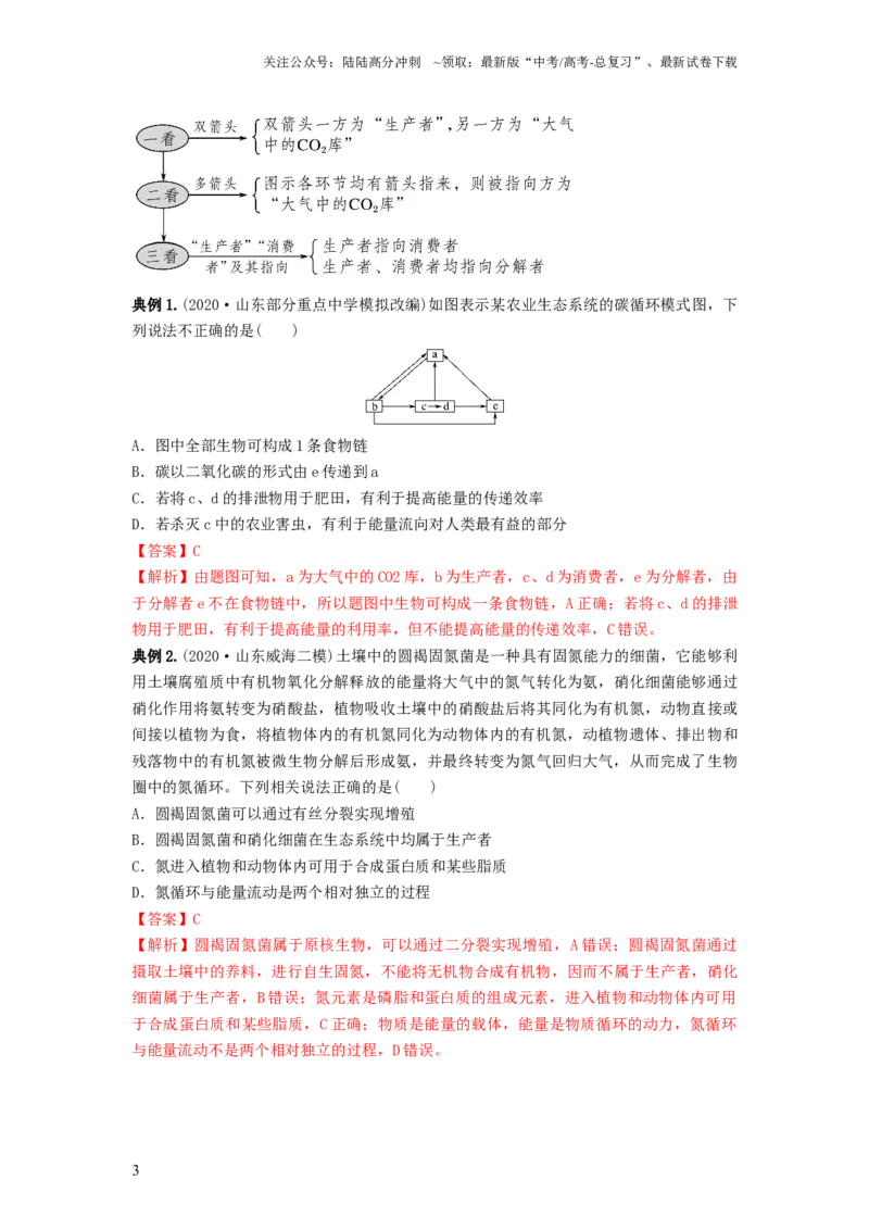 《专题31生态系统的物质循环、信息传递及其稳定性（串讲）（解析版）_06-生物-高考总复习_一轮复习_2024年_2024年高考生物一轮复习串讲精练知识点梳理练习题_串讲》第3页预览